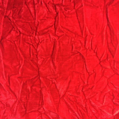 Light Red Flocking Crushed Velvet Upholstery Fabric,