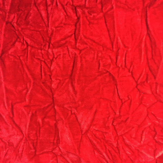 Light Red Flocking Crushed Velvet Upholstery Fabric,