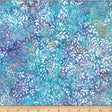 Cotton Batik Packed Leaves Fabric Rainbow Sweets 44/45"