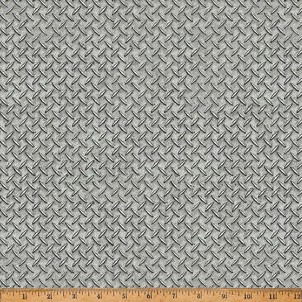 Cotton Print Gray Steel Hammer Down Fabric 43/44