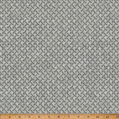Cotton Print Gray Steel Hammer Down Fabric 43/44