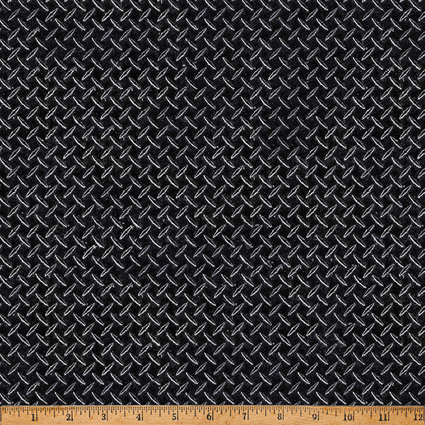 Cotton Print Black Steel Hammer Down Fabric