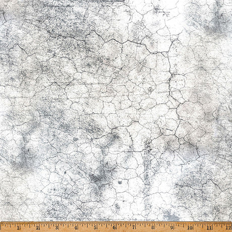 Cotton Print Light Gray Concrete Hammer Down Fabric 43/44"