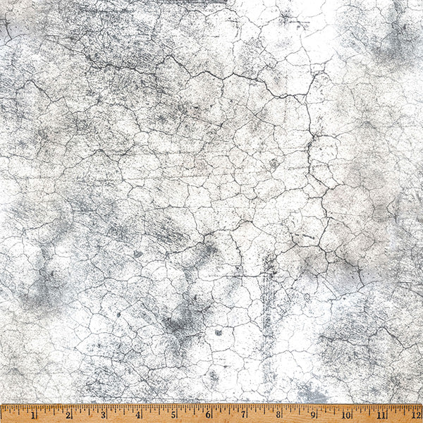 Cotton Print Light Gray Concrete Hammer Down Fabric 43/44"