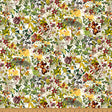 Cotton Floral Mousing Around Fabric, Cream, 43/44" Width
