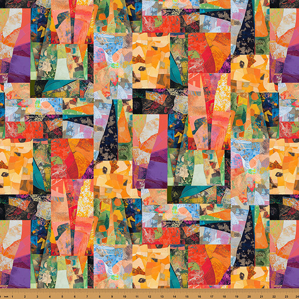 Cotton Print Crafty Cats Loving Rainbows Fabric 43/44"