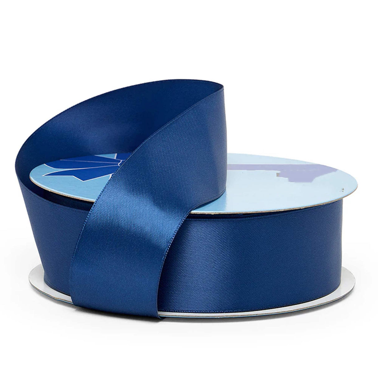 High-Quality Satin Ribbon for Handmade Crafts 2 1/2 '' X 25 yd Double Faced 1 / roll Cobalt