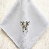 10 Piece Pack Floral Damask Jacquard Polyester Napkins (240 GSM)