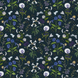 Cotton Wideback Fabric Midnight Fireflies Charcoal