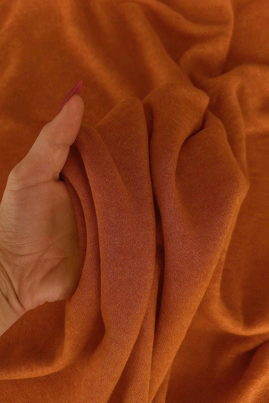 Ultra Soft Faux Cashmere Knit Burnt Orange
