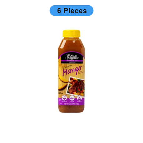 WORLD HARBORS ISLAND MANGO SAUCE & MARINADE 16 OZ BOTTLE