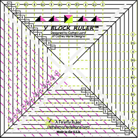 Y Block Ruler Quilting Ruler