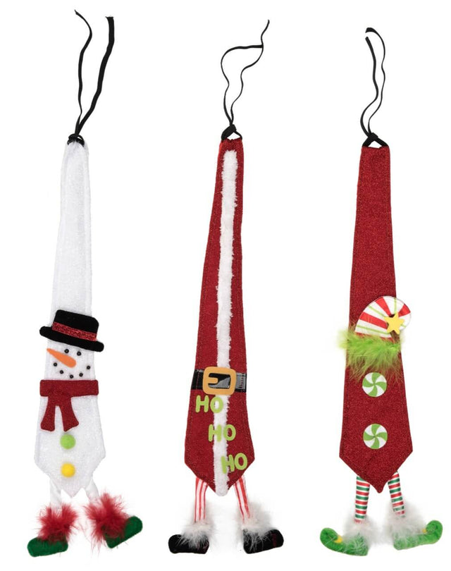Fabric Christmas Dangling Legs Tie