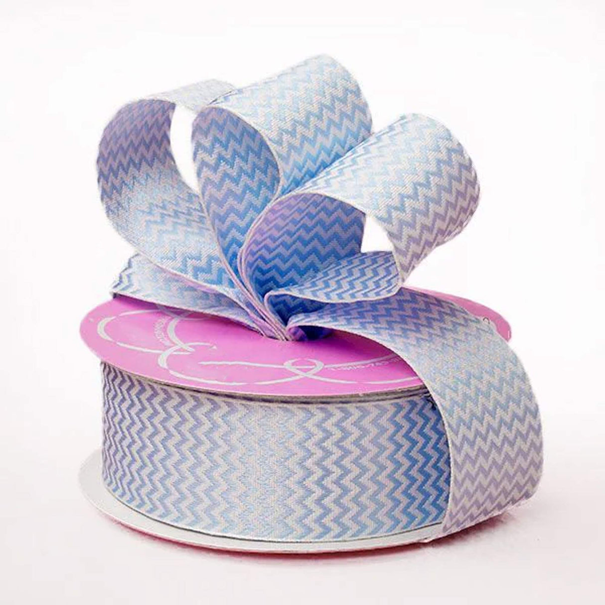 Mini Chevron Woven Ribbon 1 1/2 '' X 20 yd Sky Blue Color 1 / roll