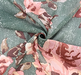 1 Yard Dark Ivy Yoryu Chiffon Fabric, Sheer, Lightweight, 57/58" Wide, Polyester