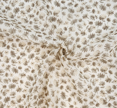 Yoryu Chiffon 1D1629 Polyester Fabric - Neutral, 57/58" Width