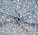 Yoryu Chiffon Spring 57/58" Wide Blue Lightweight 100% Polyester Crinkled Sheer 1 Yard Fabric