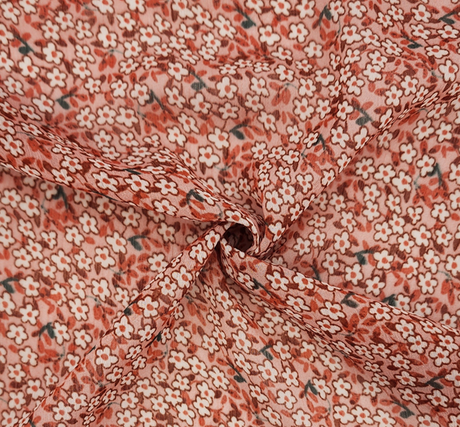 Yoryu Chiffon 1D1679 Polyester Fabric - Coral Haze, 57/58" Width