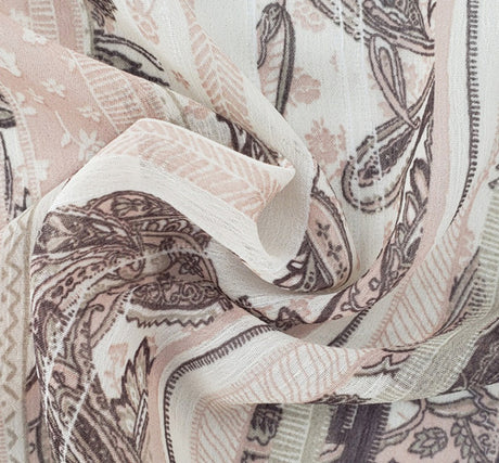 Yoryu Chiffon Neutral 1 Yard Lightweight 100% Polyester Sheer Fabric, 56/58" Wide, Ideal for Apparel