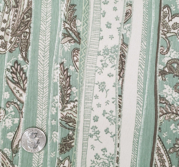 1 Yard Elegant Reseda Green Yoryu Chiffon Sheer Fabric, Lightweight Polyester 56/58" Wide