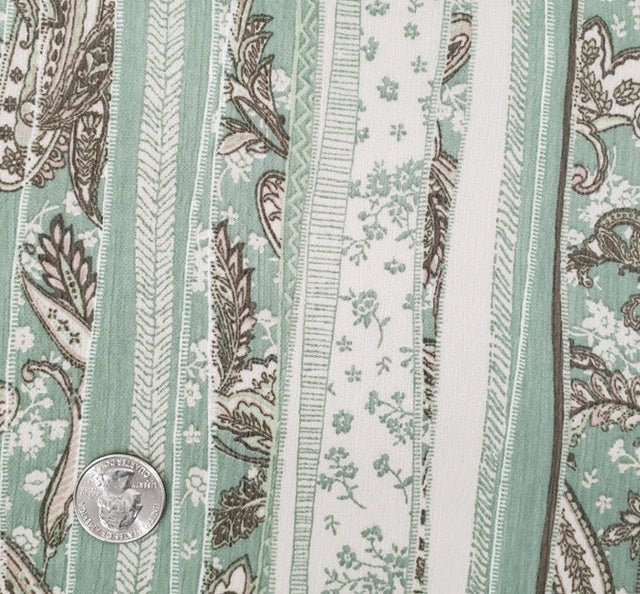 Yoryu Chiffon 1D1663 Polyester Fabric - Reseda Green, Sheer, 56/58" Width (1 Yard)