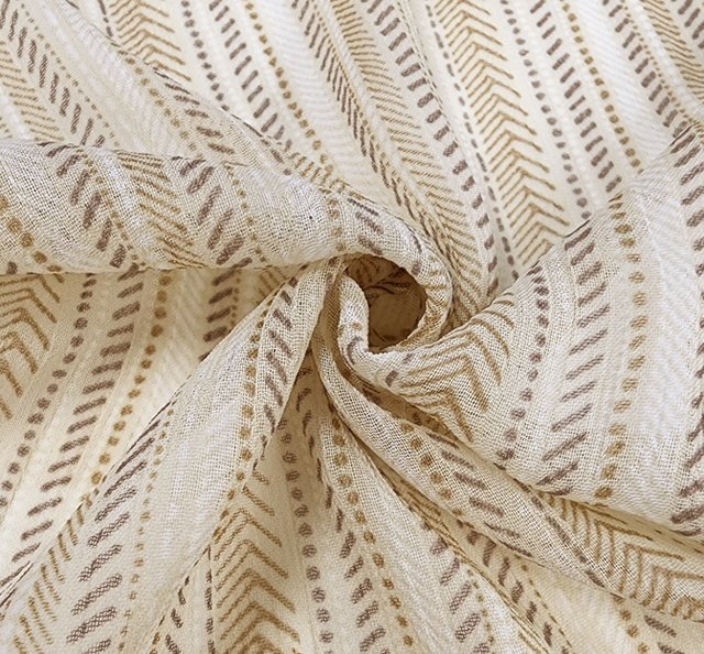 Yoryu Chiffon 1D682 Neutral Polyester Fabric - Neutral Print, 56/58" Width