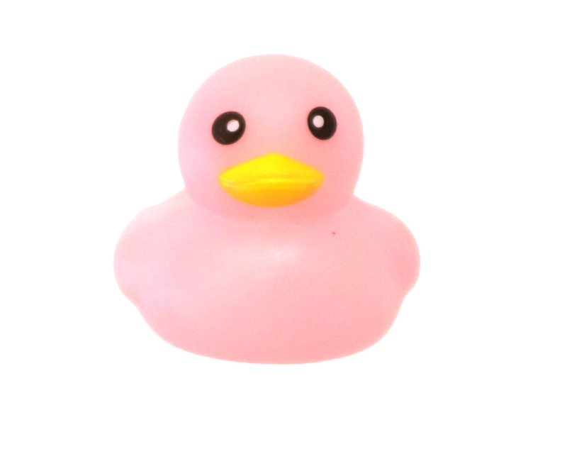 2.5" Pink Decorative Squeaky Duck Baby Shower Decoration - Pack of 10