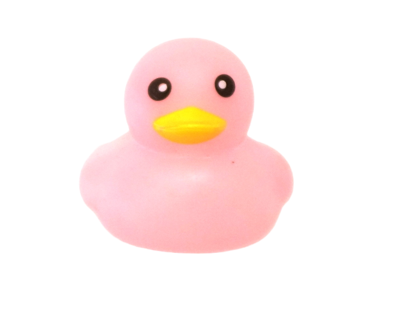2.5" Pink Decorative Squeaky Duck Baby Shower Decoration - Pack of 10