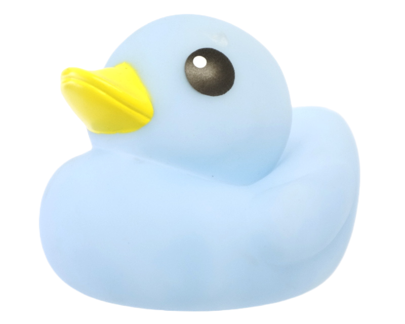 6.5" Blue Decorative Squeaky Duck Baby Shower Decoration - 1 Piece
