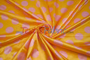 Polka Dot Charmeuse Satin Fabric - 58/60" Width, Multiple Colors, 1.5" Dots (1 Yard)