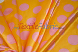 Polka Dot Charmeuse Satin Fabric - 58/60" Width, Multiple Colors, 1.5" Dots (1 Yard)