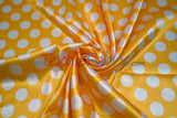 Polka Dot Charmeuse Satin Fabric - 58/60" Width, Multiple Colors, 1.5" Dots (1 Yard)