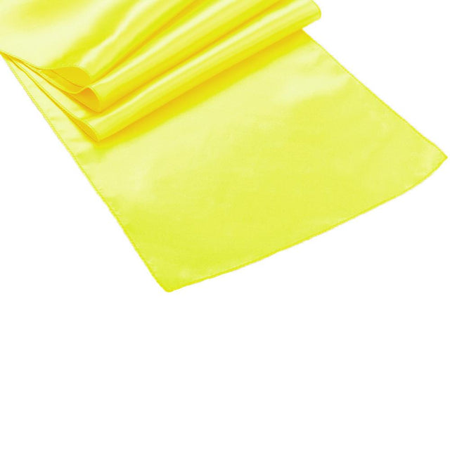 Yellow Bridal Satin Table Runner