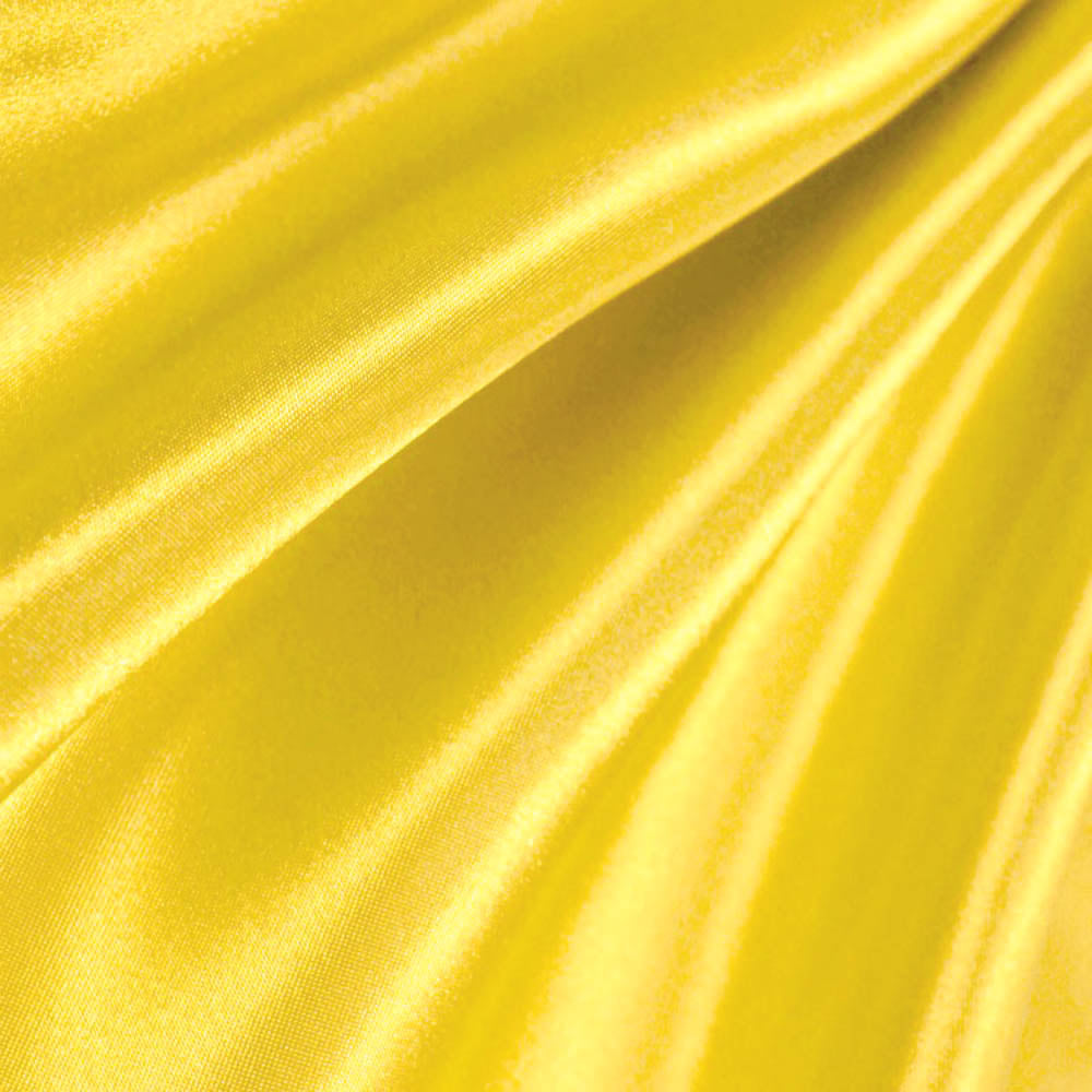 Yellow Poly Satin Fabric,