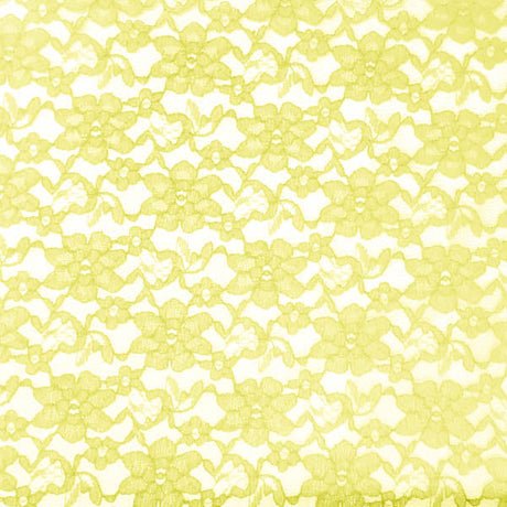 Yellow Raschel Lace Fabric