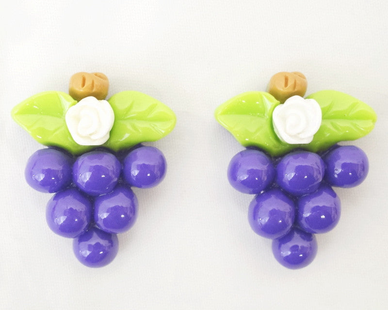 1 1/4" Purple Mini Plastic Grape Cluster - Pack of 50 Pieces