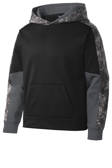 Youth Sport-Wick Mineral Freeze Fleece Colorblock Hooded Pullover