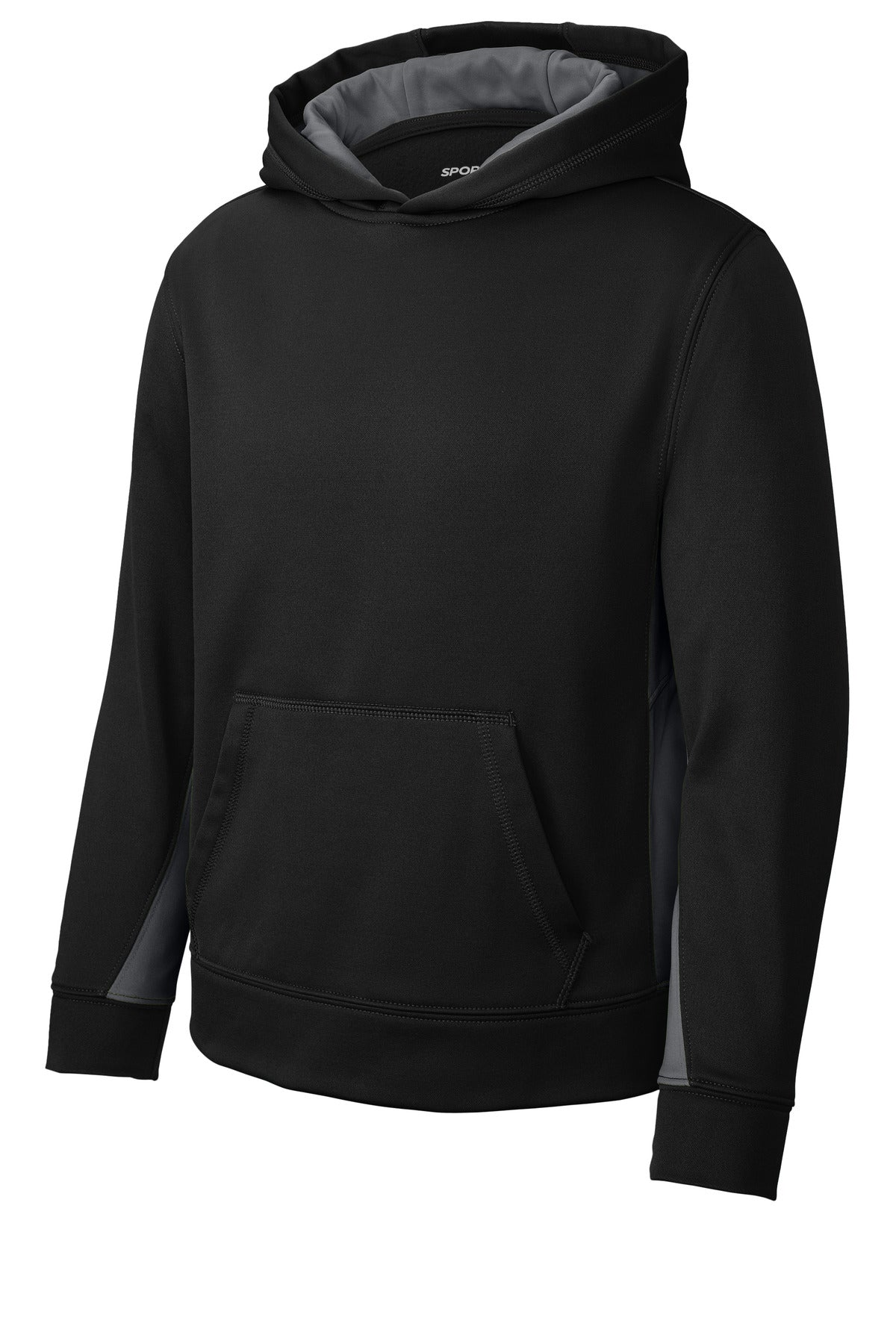 Sport-Tek® Youth Sport-Wick Fleece Colorblock Hooded Pullover