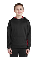 Youth Sport-Wick Fleece Colorblock Hooded Pullover