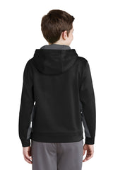 Sport-Tek® Youth Sport-Wick Fleece Colorblock Hooded Pullover