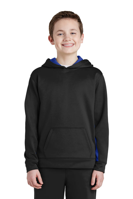 Sport-Tek® Youth Sport-Wick Fleece Colorblock Hooded Pullover