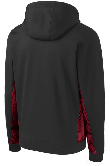 Youth Sport-Wick CamoHex Fleece Colorblock Hooded Pullover