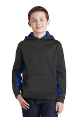 Sport-Tek® Youth Sport-Wick CamoHex Fleece Colorblock Hooded Pullover