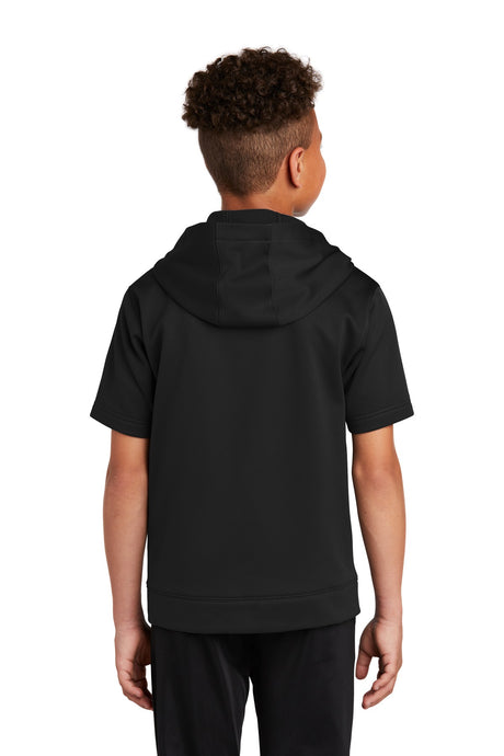 Sport-Tek® Youth Sport-Wick Fleece Short Sleeve Hooded Pullover