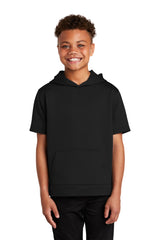 Sport-Tek® Youth Sport-Wick Fleece Short Sleeve Hooded Pullover