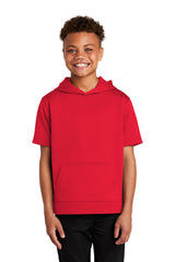 Sport-Tek® Youth Sport-Wick Fleece Short Sleeve Hooded Pullover