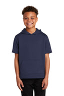 Sudadera con capucha de manga corta de forro polar Sport-Wick para jóvenes Sport-Tek®