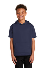 Sport-Tek® Youth Sport-Wick Fleece Short Sleeve Hooded Pullover