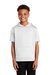 Sport-Tek® Youth Sport-Wick Fleece Short Sleeve Hooded Pullover