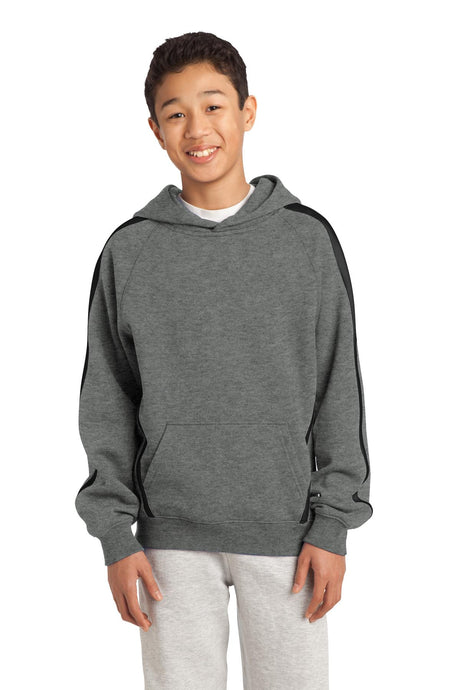 Sport-Tek® Youth Sleeve Stripe Pullover Hooded Sweatshirt